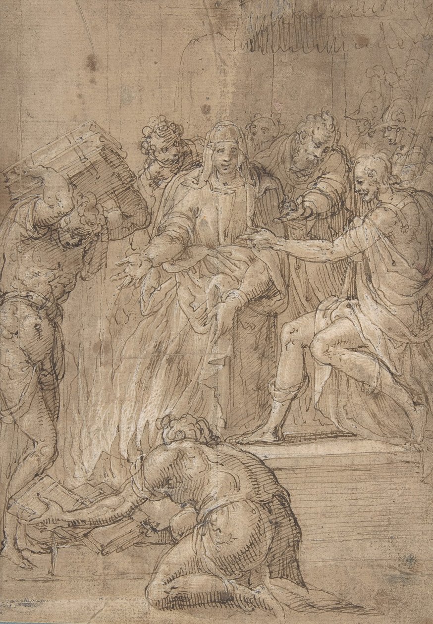 Den cumæiske sibylle før Tarquin den Stolte, 1500-tallet. af Nicolò dell
