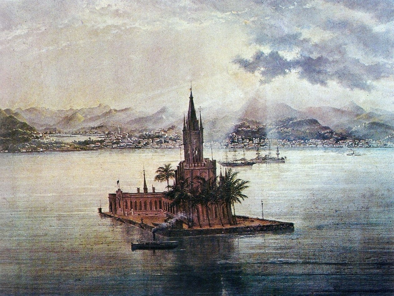 Panorama over Guanabara -bugten af Nicola Antonio Facchinetti