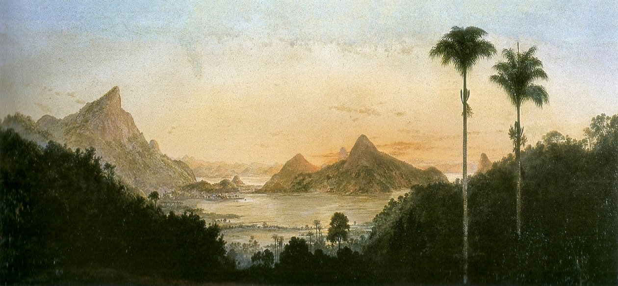Rodrigo de Freitas Lagoon, Rio de Janeiro af Nicola Antonio Facchinetti