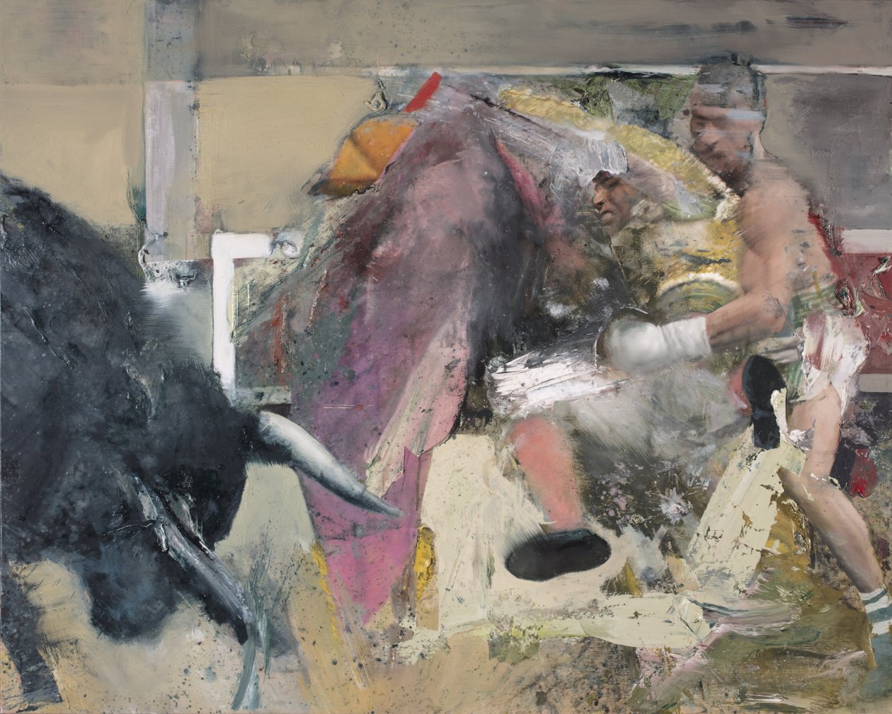 Corrida III, 2018 (olie på lærred) af Nicola Pucci