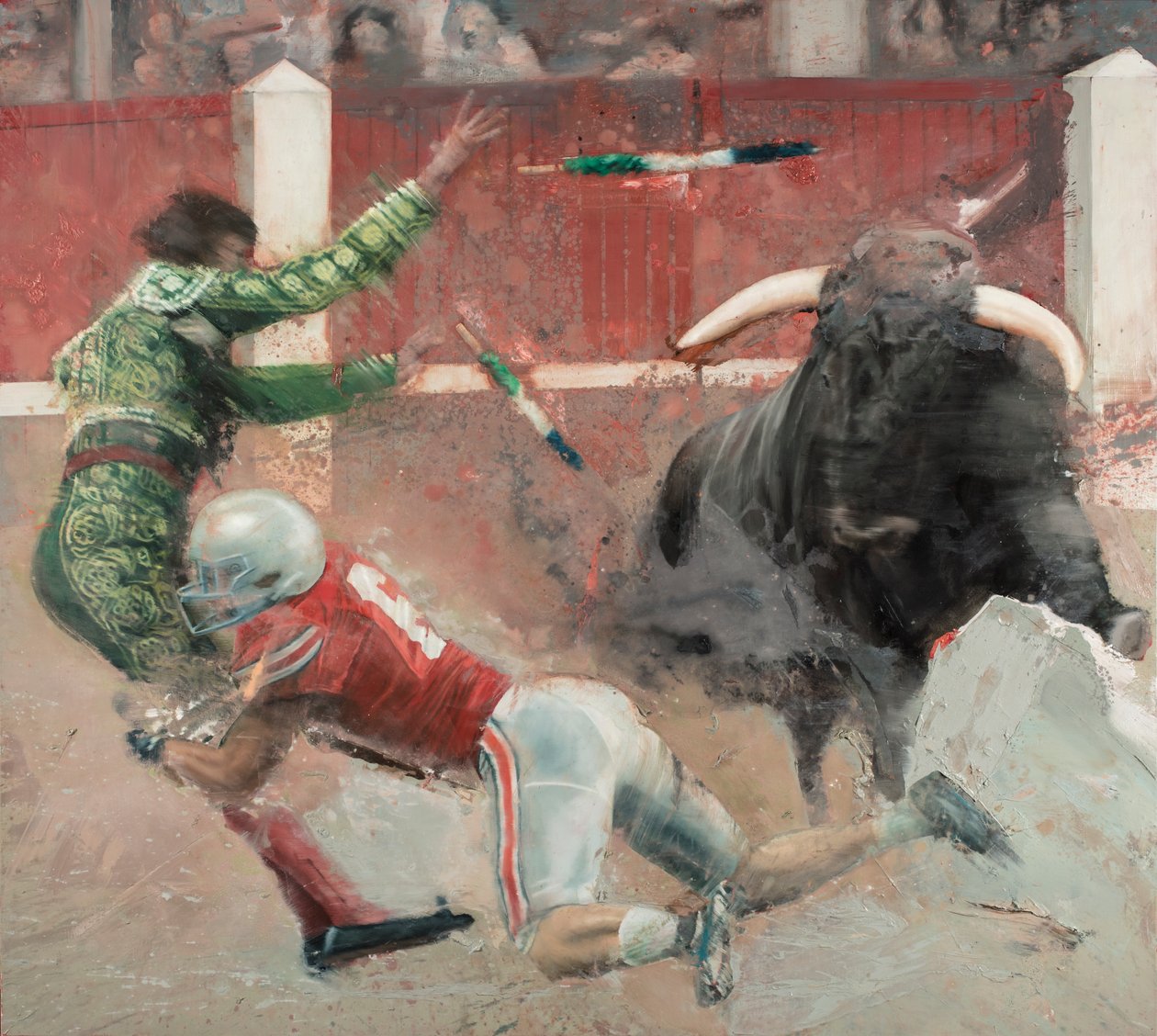 Corrida II, 2018 (olie på lærred) af Nicola Pucci