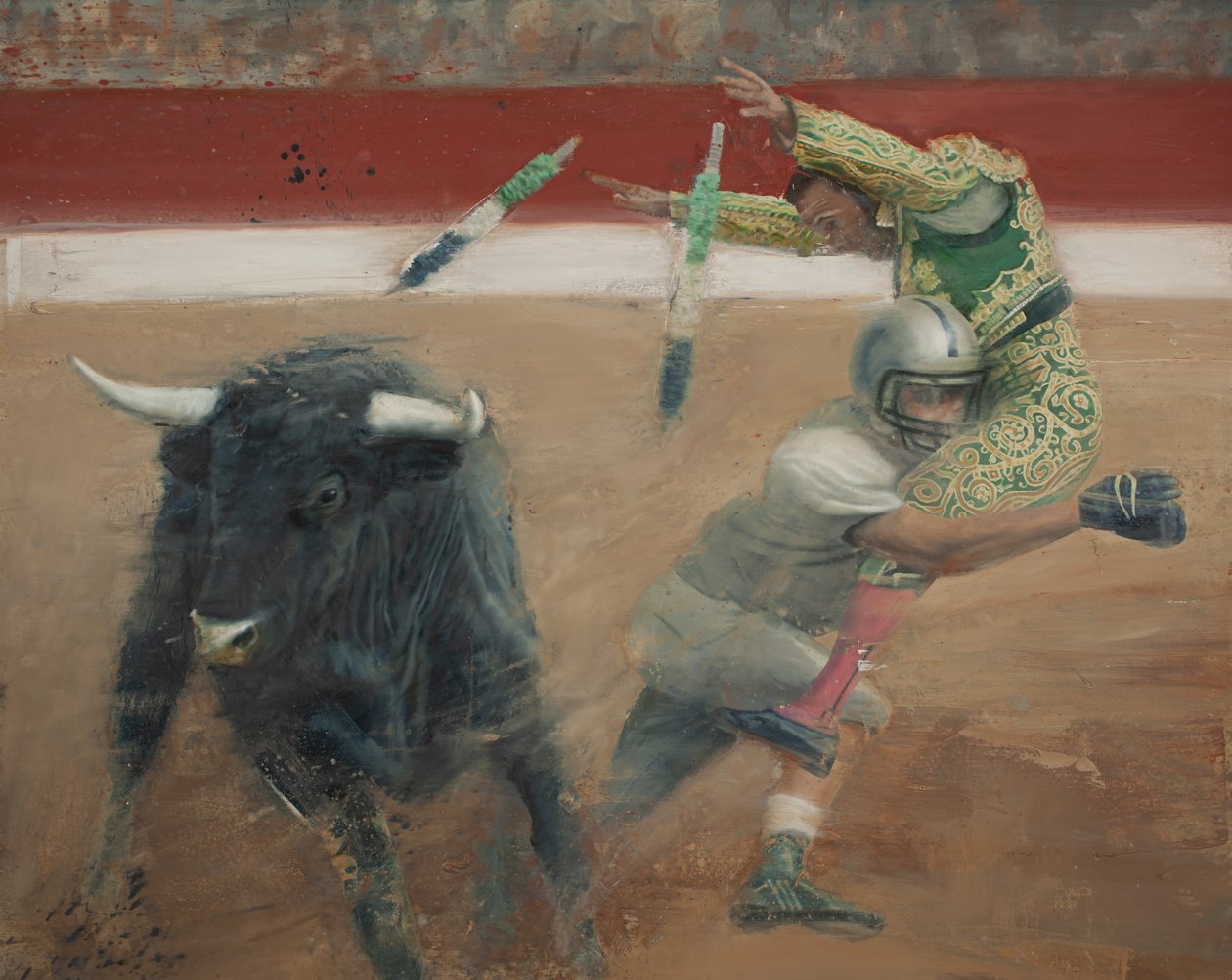 Corrida I, 2016 (olie på lærred) af Nicola Pucci