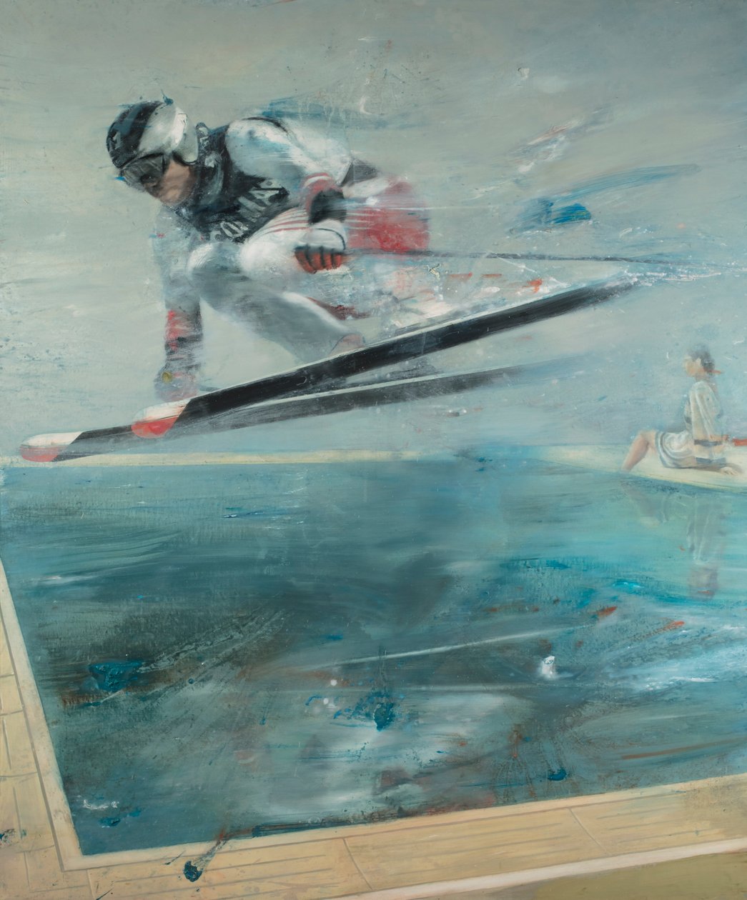 Off the track, 2017 (olie på lærred) af Nicola Pucci