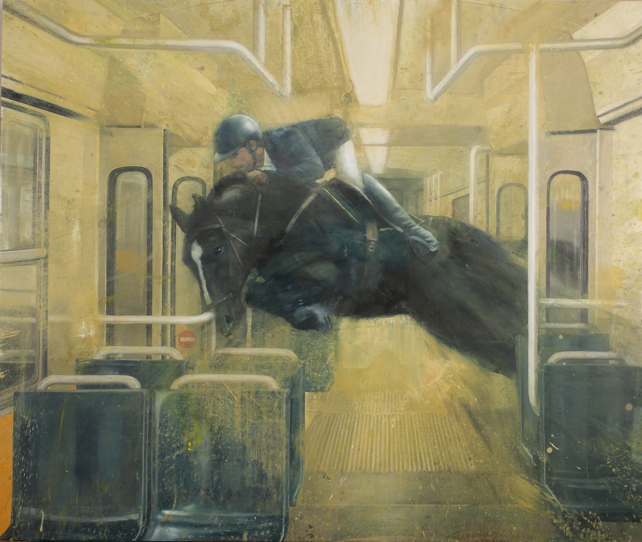 Sporvognsspring, 2015 (olie på lærred) af Nicola Pucci