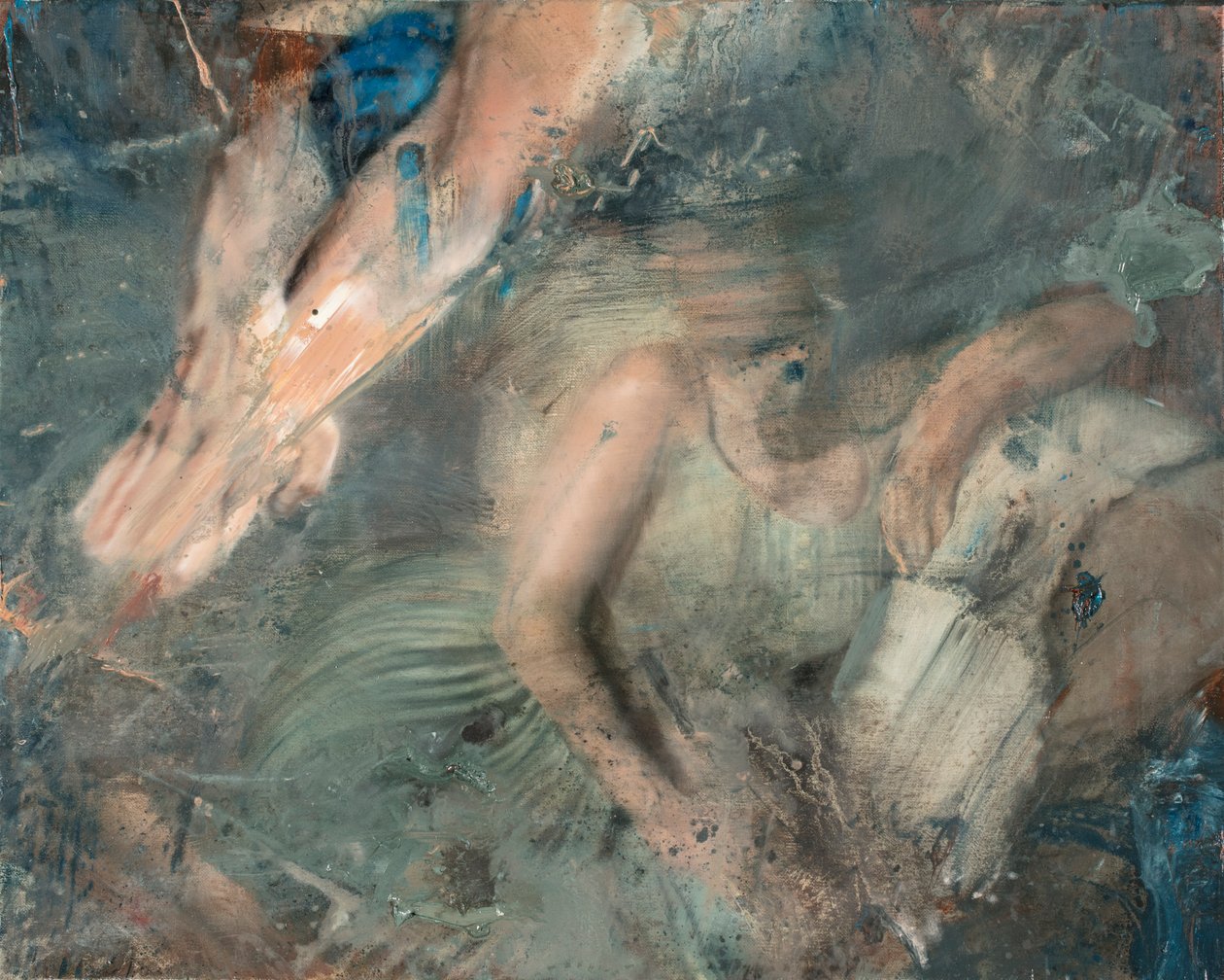 Kvinde liggende på sofa, 2015 (olie på lærred) af Nicola Pucci
