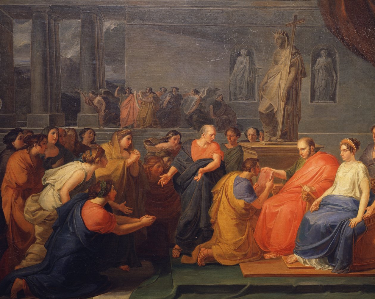Imperiets tolv provinser hylder Francis I (Bourbone), af Nicola de Laurentis (1783-1832). af Nicola de Laurentiis