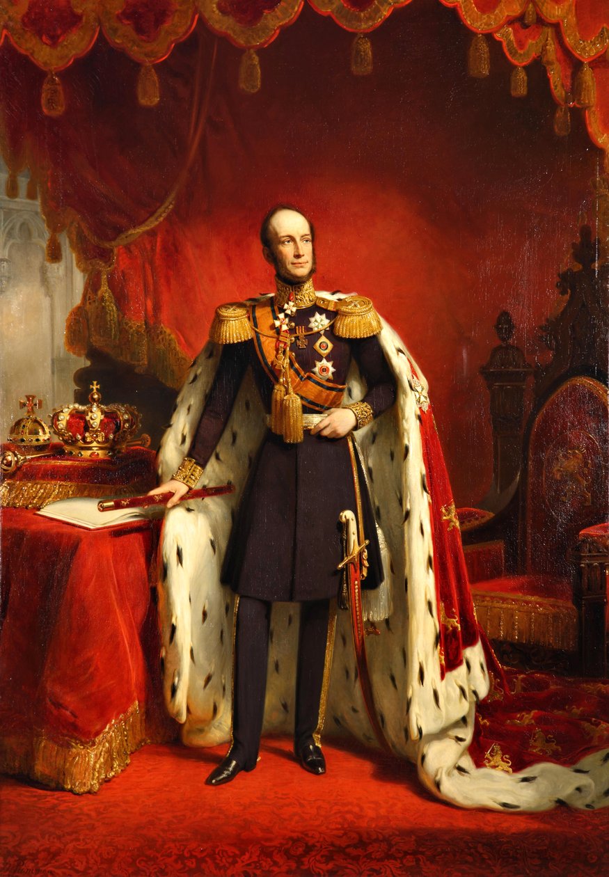 Portræt af Vilhelm II af Holland (1792-1849) af Nicolaas Pieneman