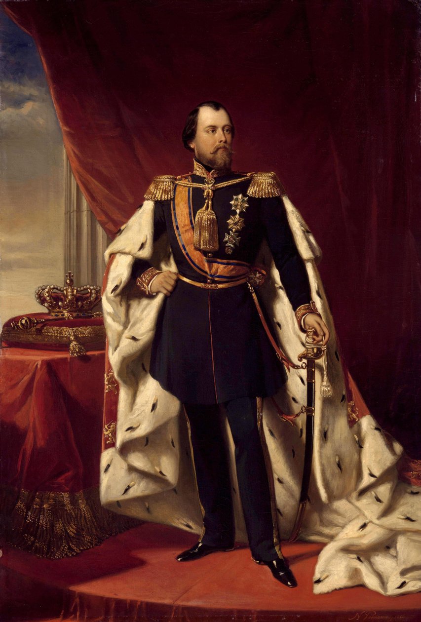 Portræt af William III, konge af Holland af Nicolaas Pieneman