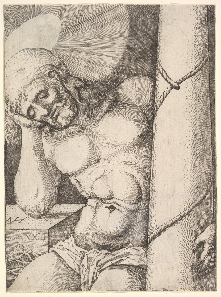 Sorgernes mand ved søjlen, 1523. af Nicolaas Hogenberg