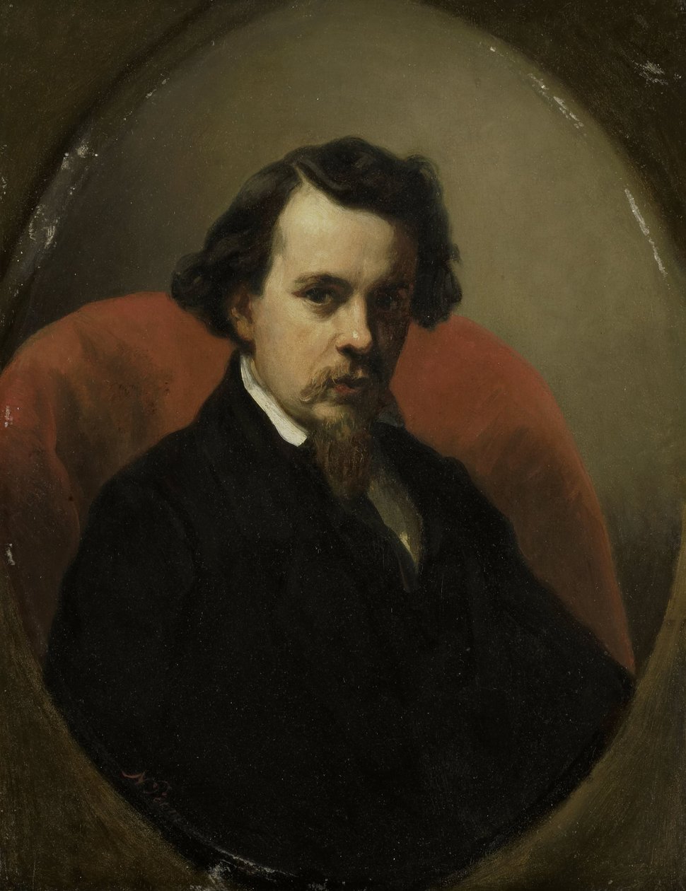 Portræt af Charles Henri Joseph Leicker, maler af Nicolaas Pieneman (signed by artist)