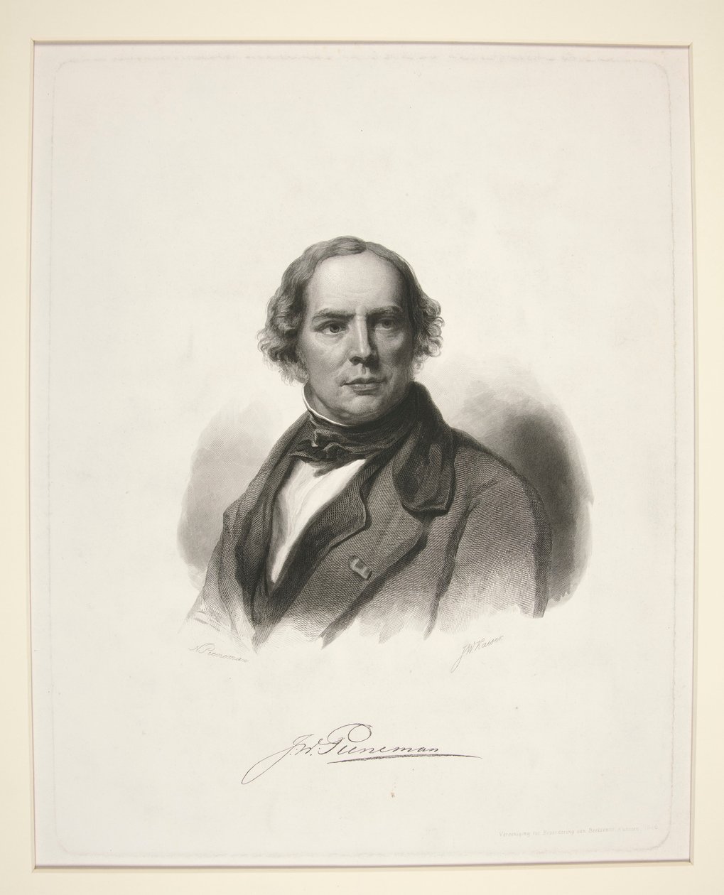 Portræt af J.W. En mindre af Nicolaas Pieneman