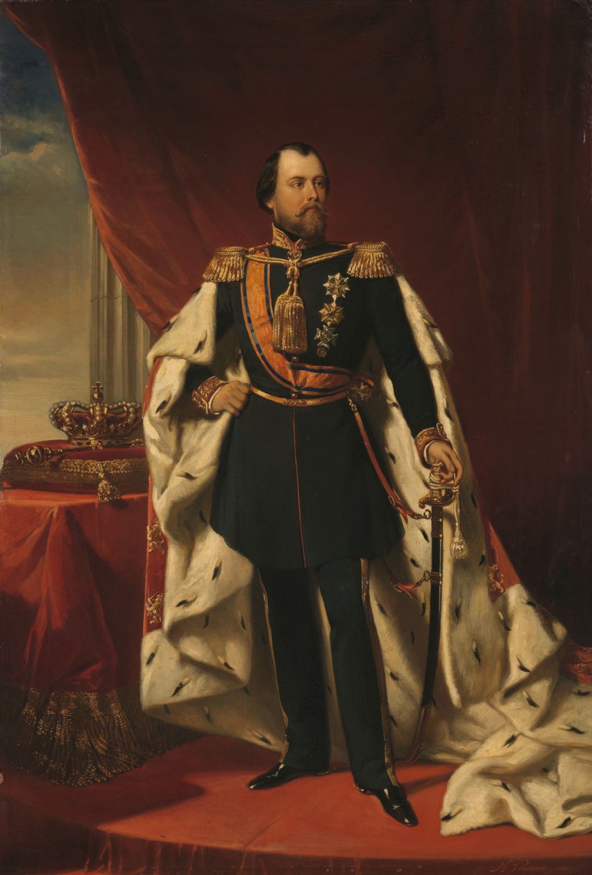 Portræt af William III, konge af Holland af Nicolaas Pieneman