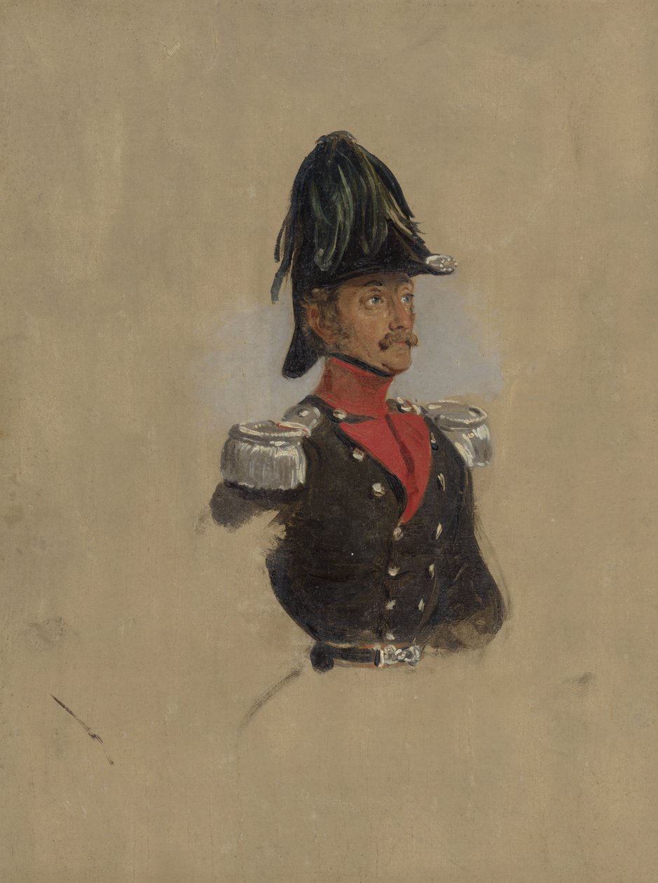 Portrætstudie af kaptajn J.J.P. fra Munnick af Nicolaas Pieneman