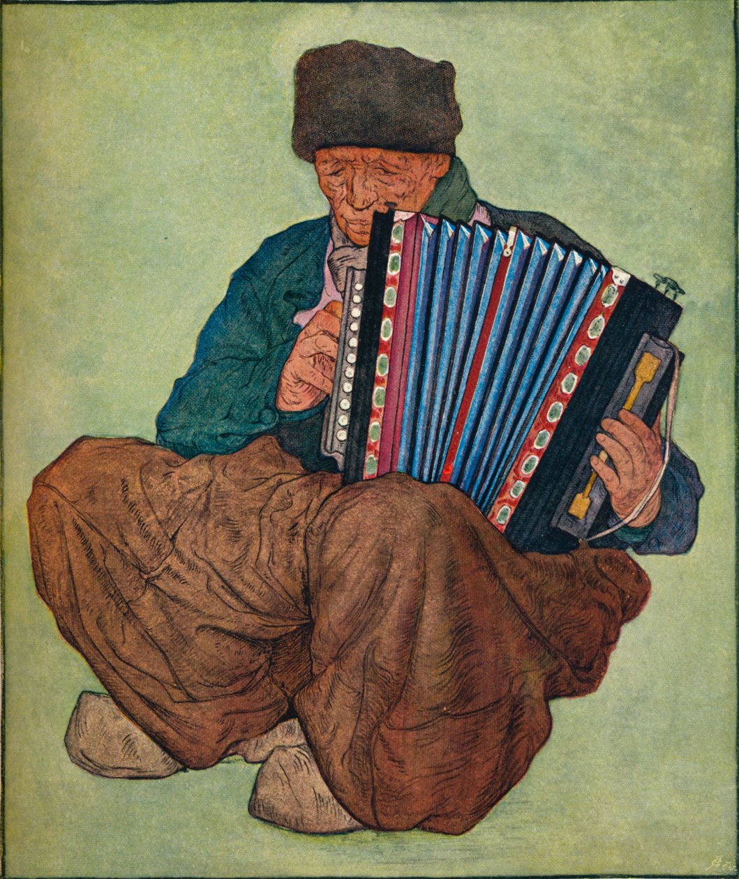 En Volendam-musiker, 1800-tallet. af Nicolaas Wilhelm Jungmann