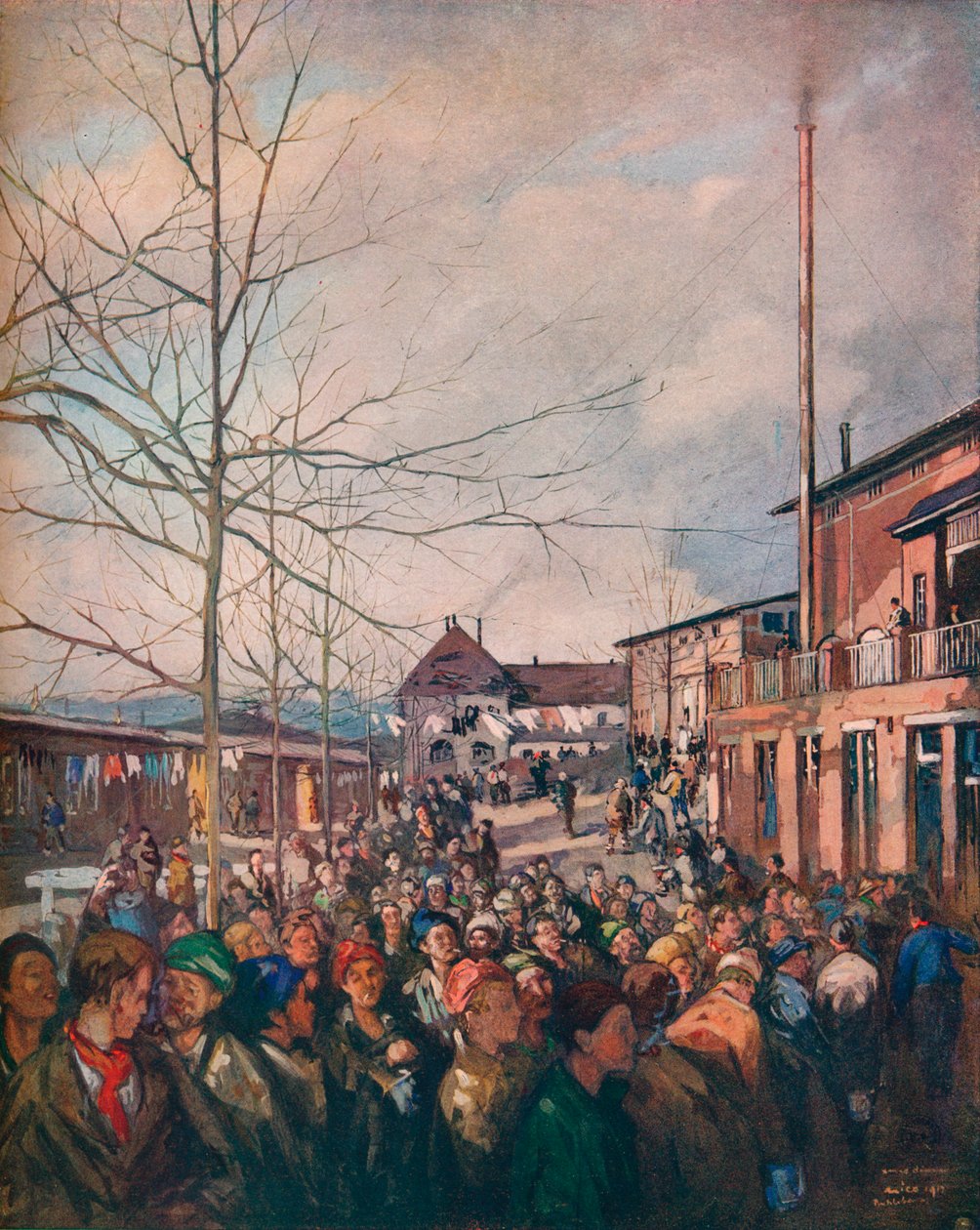 Ruhleben Fængselslejr, Julemiddag, 1917 af Nicolaas Wilhelm Jungmann