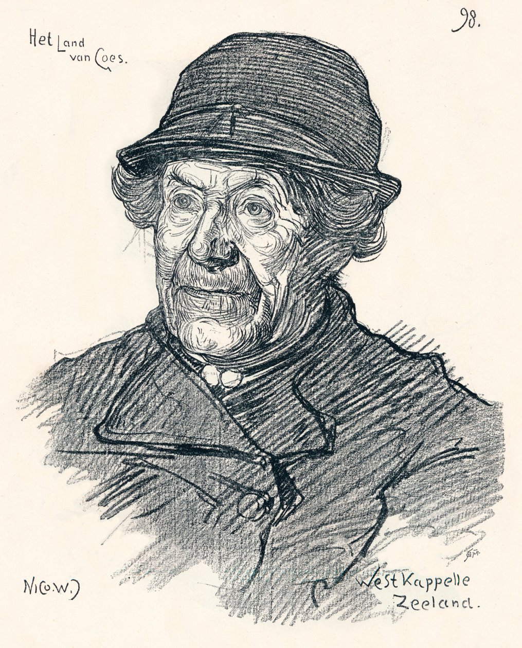 Skitse af Nico Jungmann, c1900 af Nicolaas Wilhelm Jungmann