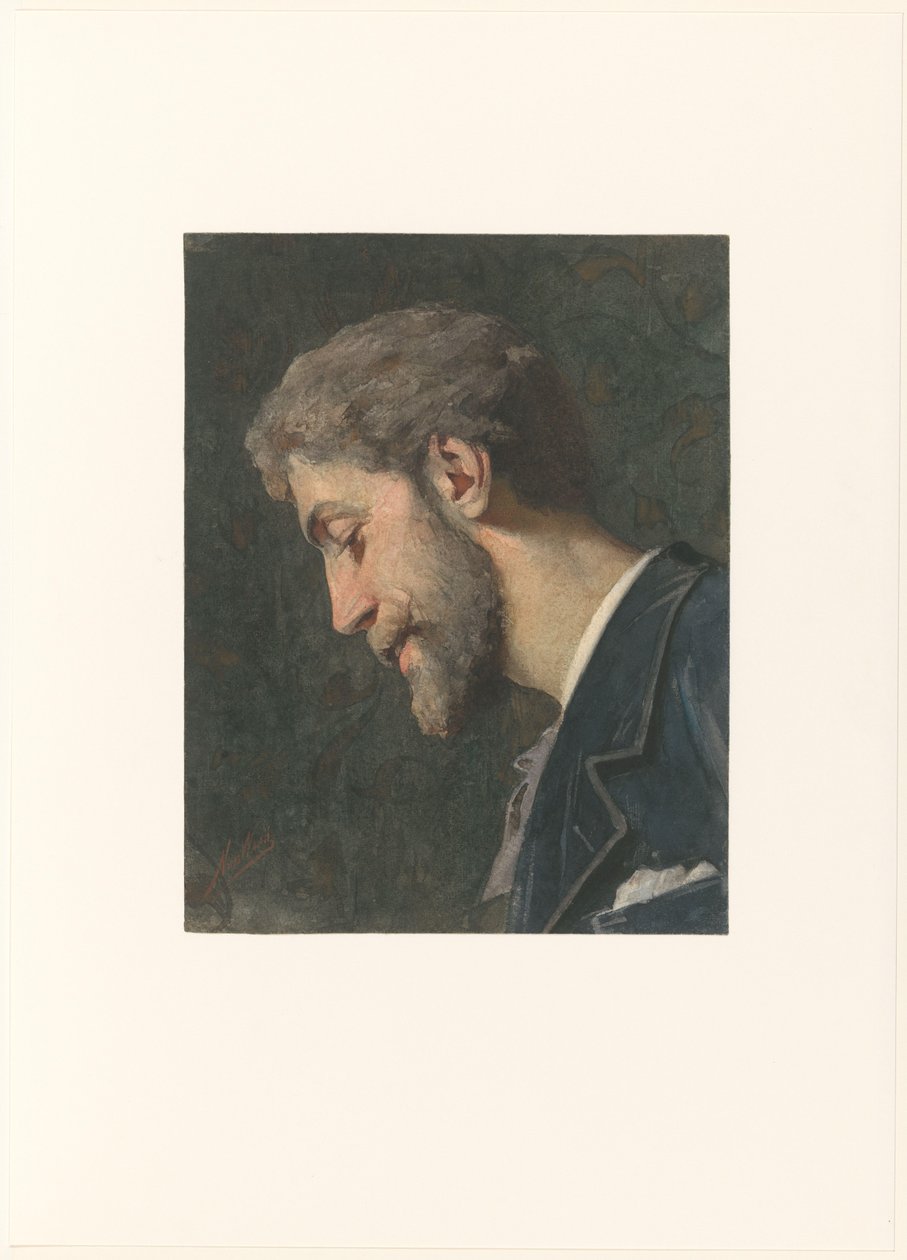 Portræt af George Hendrik Breitner af Nicolaas van der Waay (signed by artist)