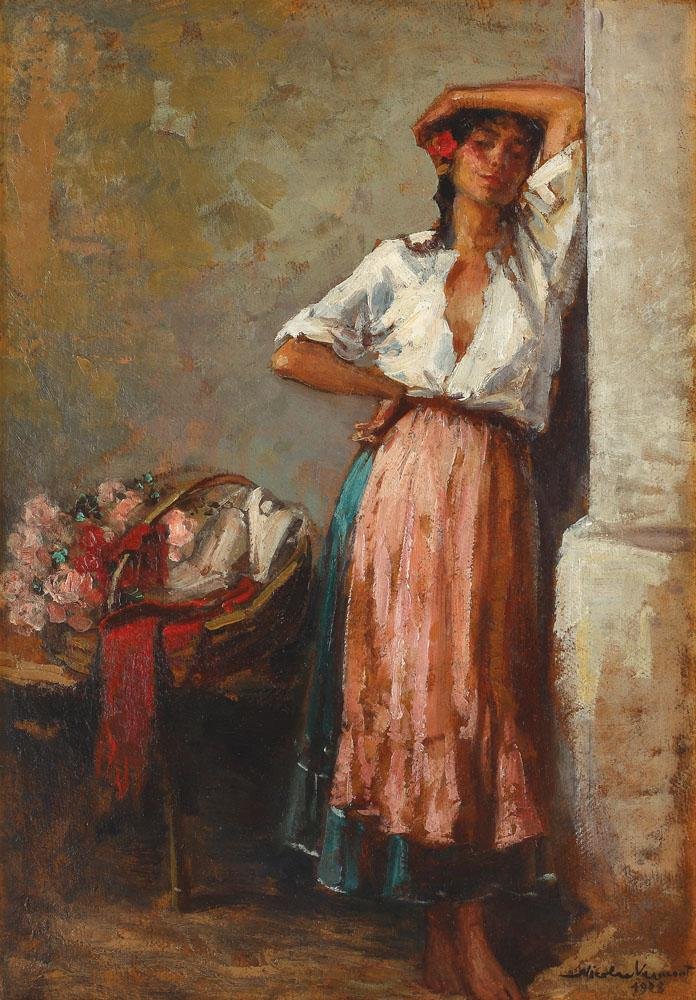 Blomsterpige af Nicolae Vermont