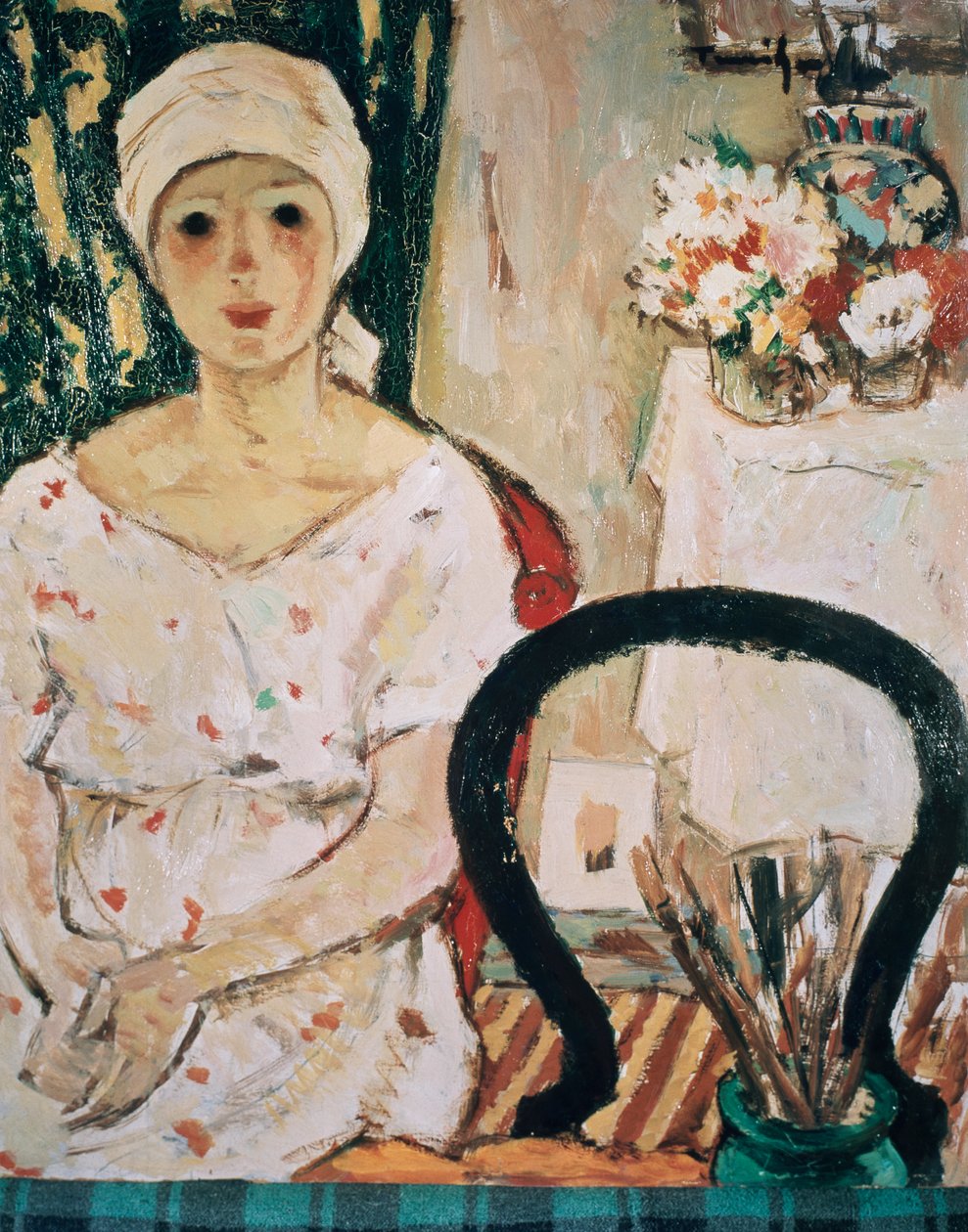 Kvinde i et interiør, af Nicolae Tonitza (1886-1940), olie på pap. Rumænien, 20. århundrede. af Nicolae Tonitza