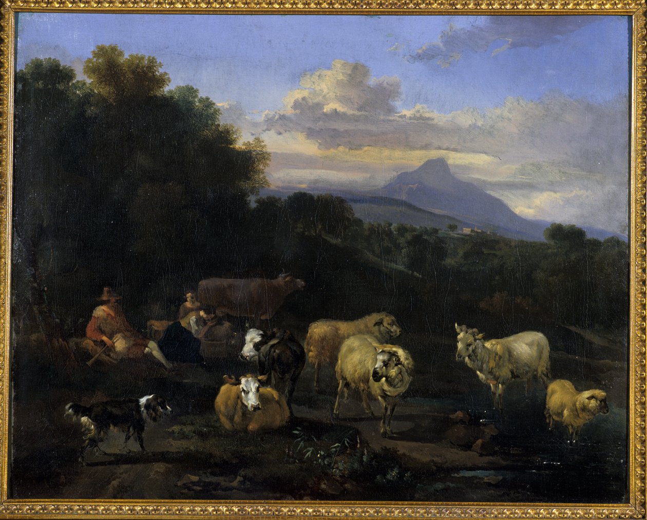 Sommeraften i Italien, 1660 af Nicolaes Pietersz. Berchem
