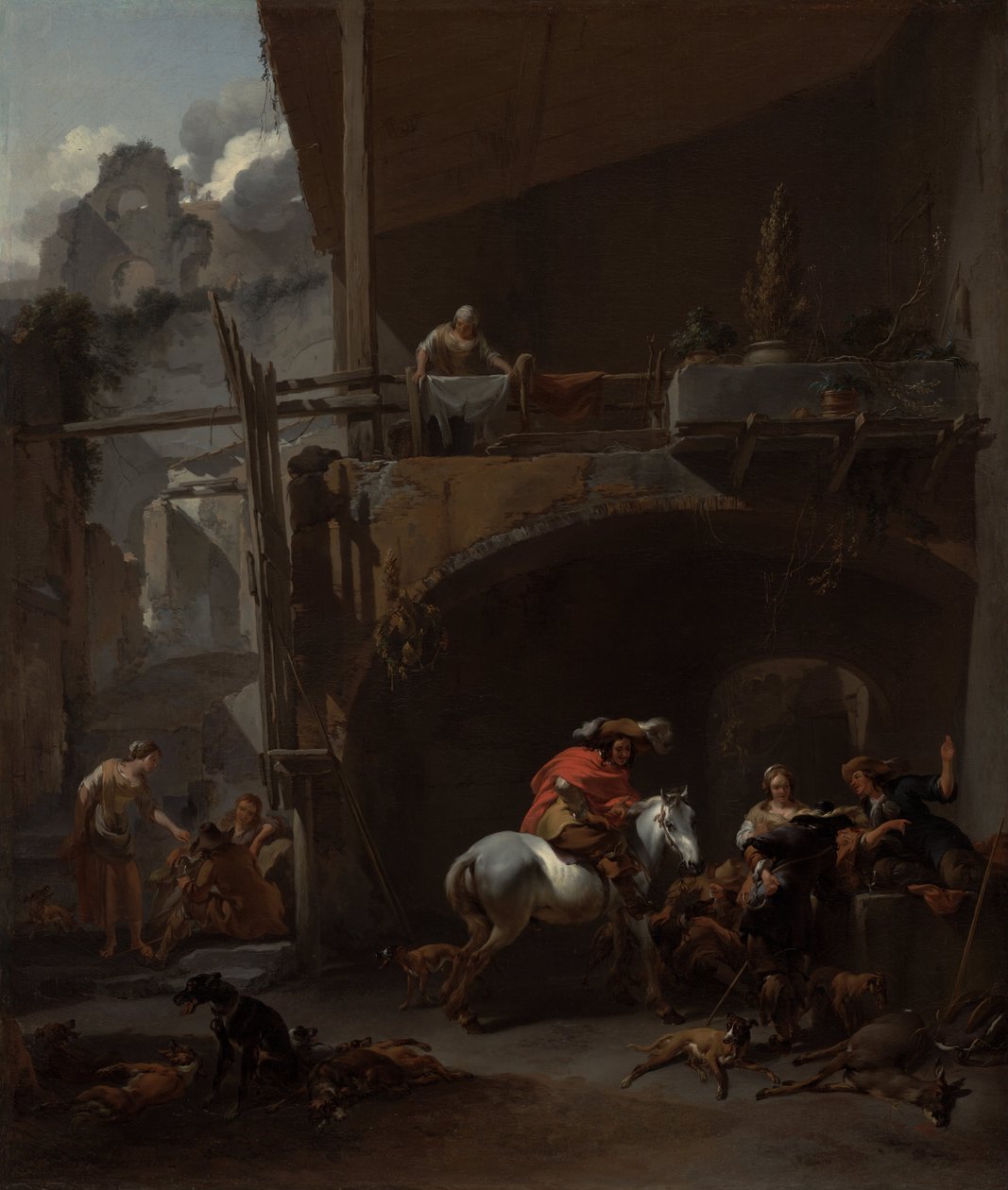 Returen fra jagten af Nicolaes Pietersz. Berchem