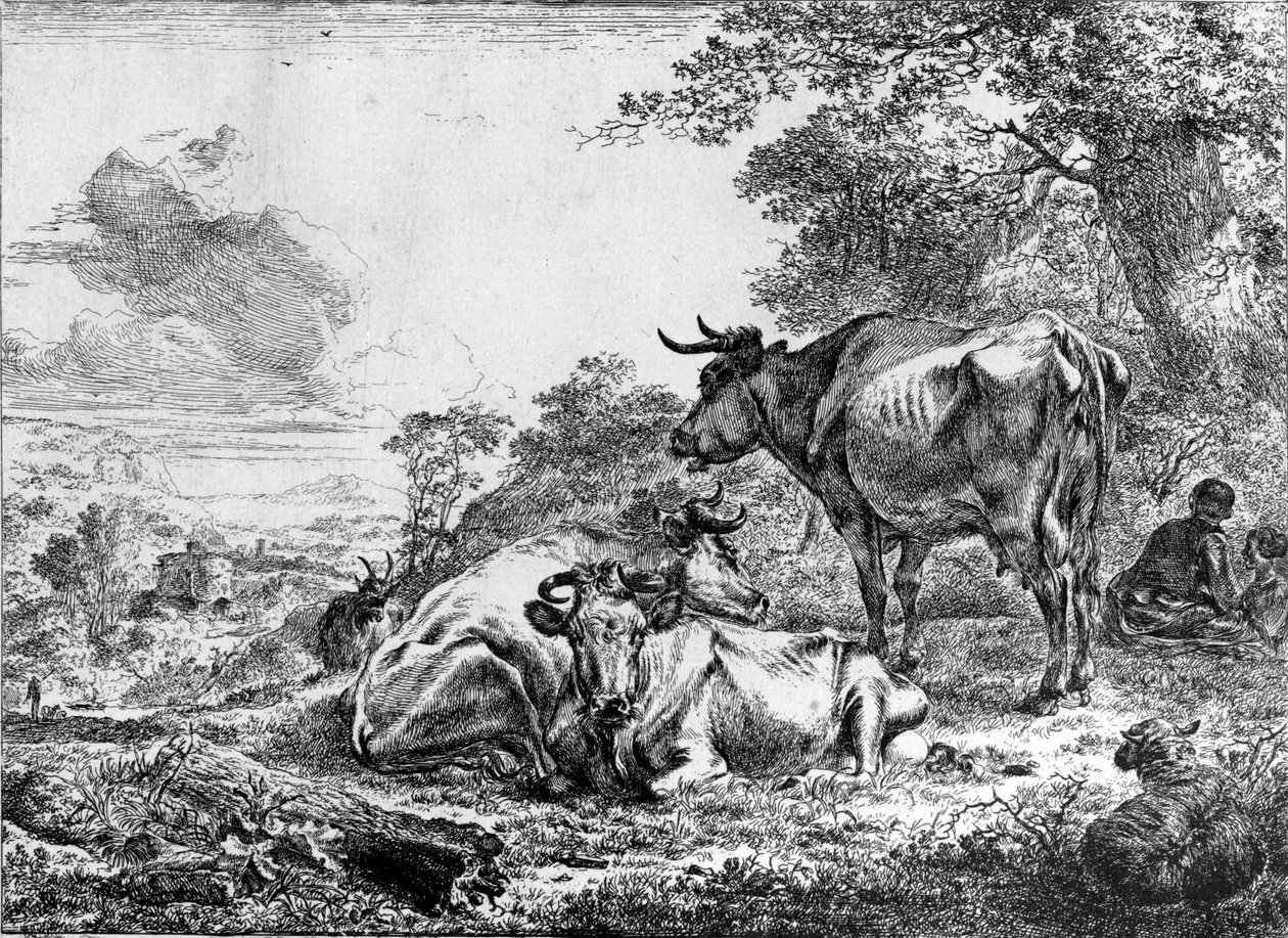 Tre køer af Nicolaes Pietersz. Berchem