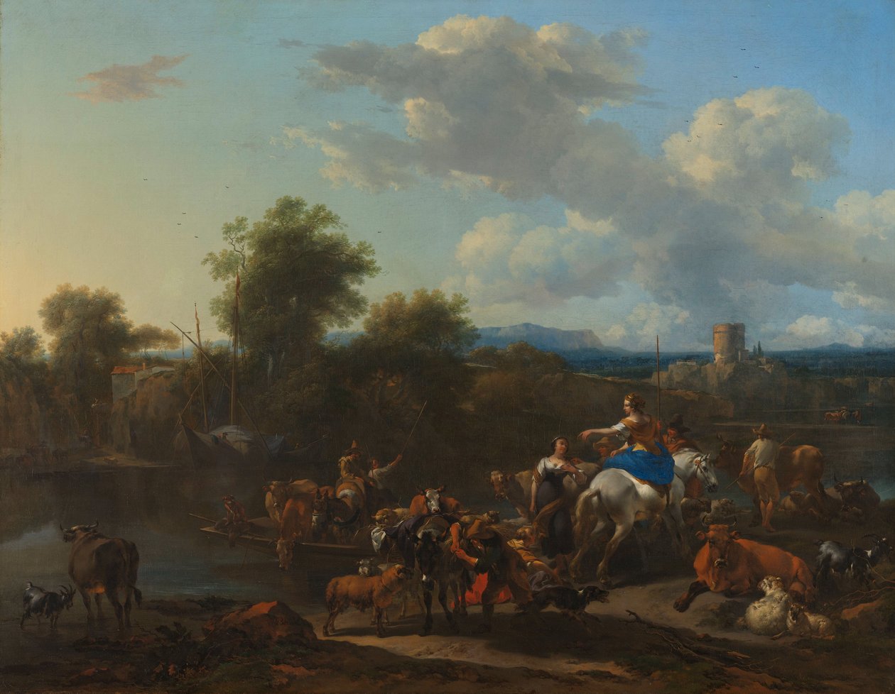 Kvægfærgen af Nicolaes Pietersz. Berchem