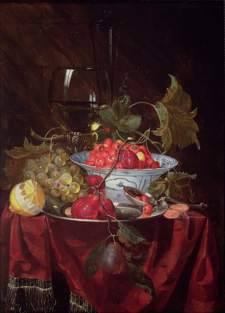 Et stilleben med frugt, 1660 (panel) af Nicolaes Van Gelder
