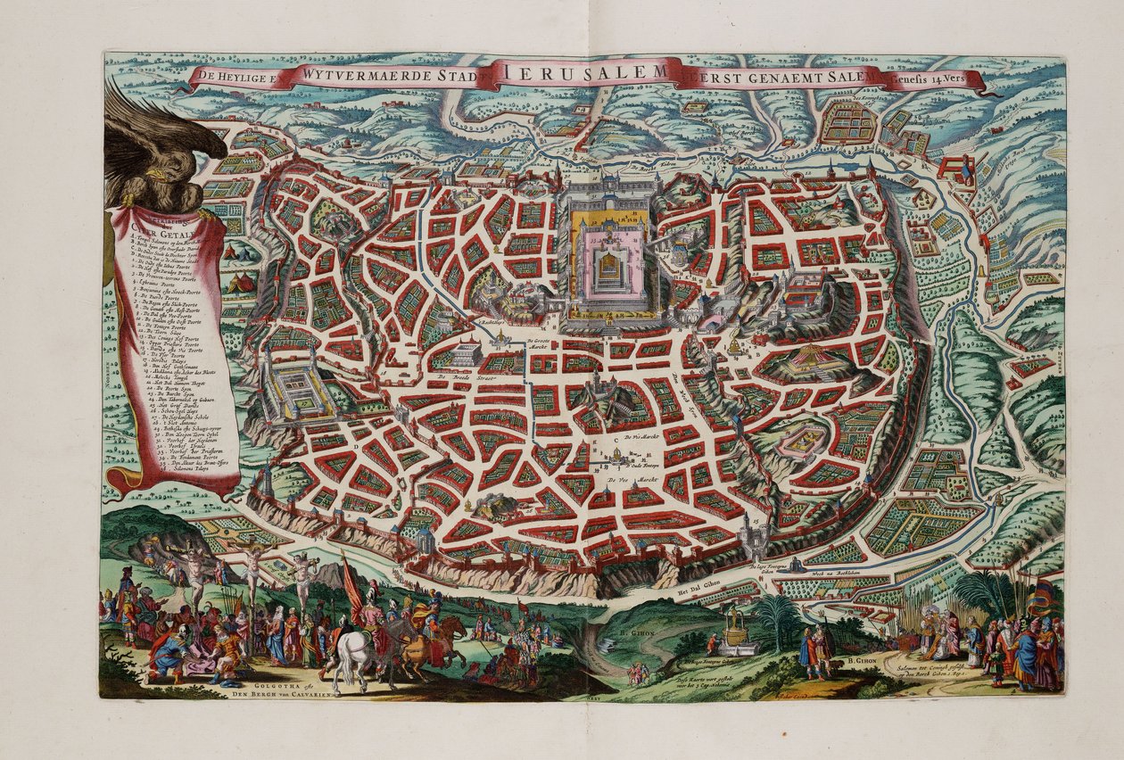 Jerusalem af Nicolaes Visscher