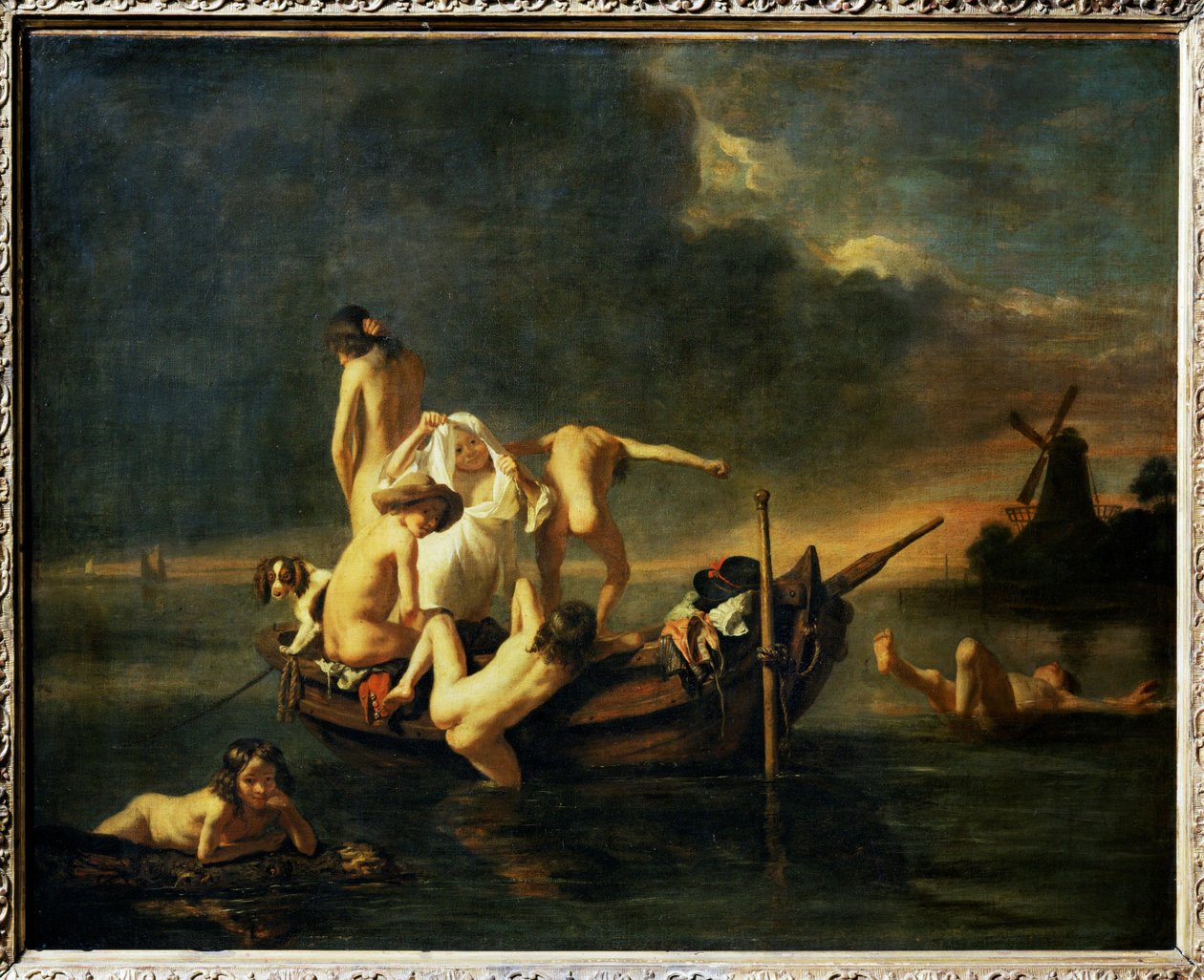 La Beignade - Badet ... af Nicolaes (follower of) Maes
