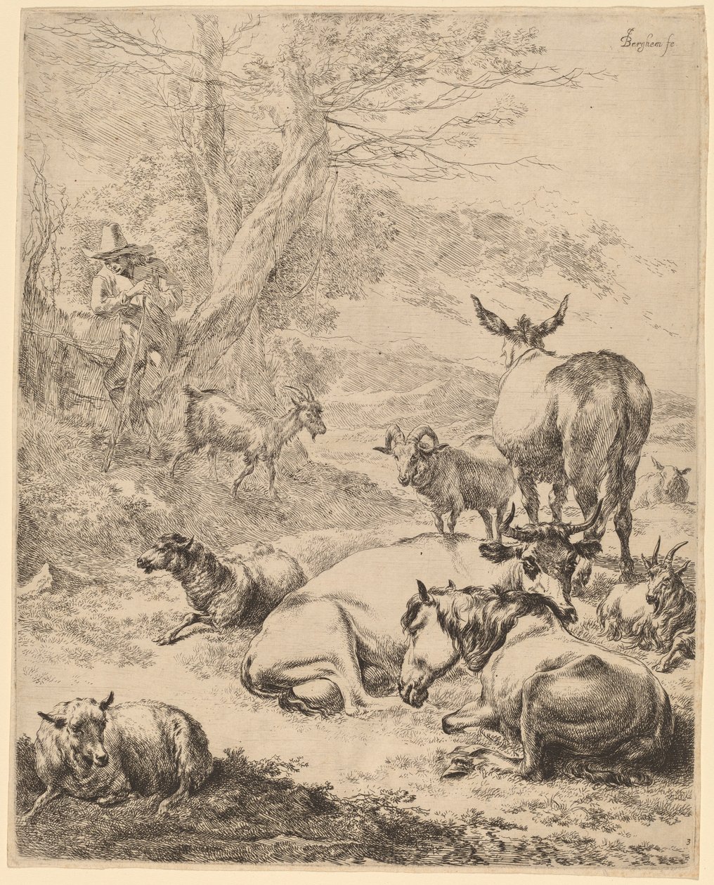 Hvilende Besætning. af Nicolaes Berchem