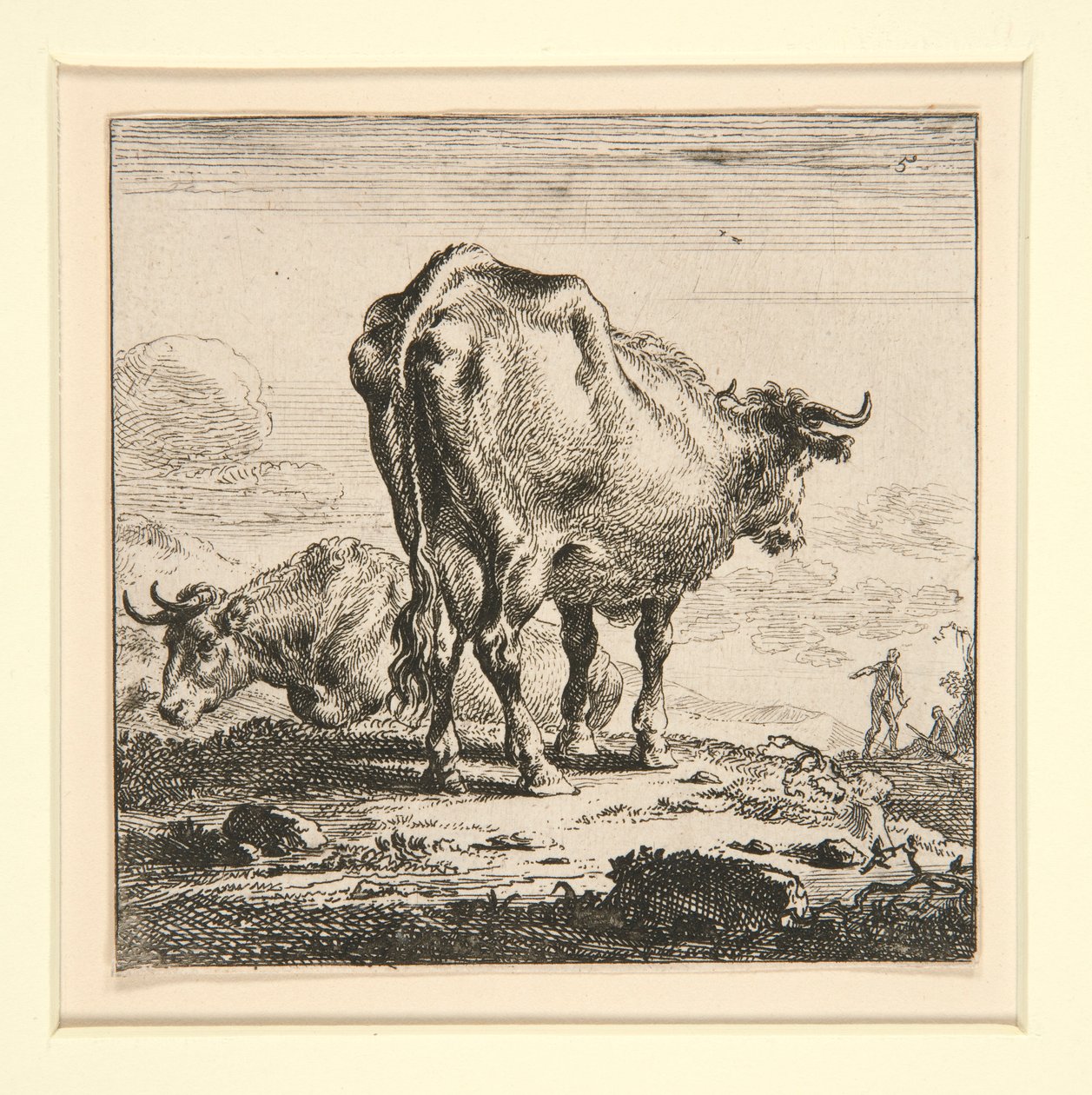 Sæt af køer, med mælkepigen af Nicolaes Berchem