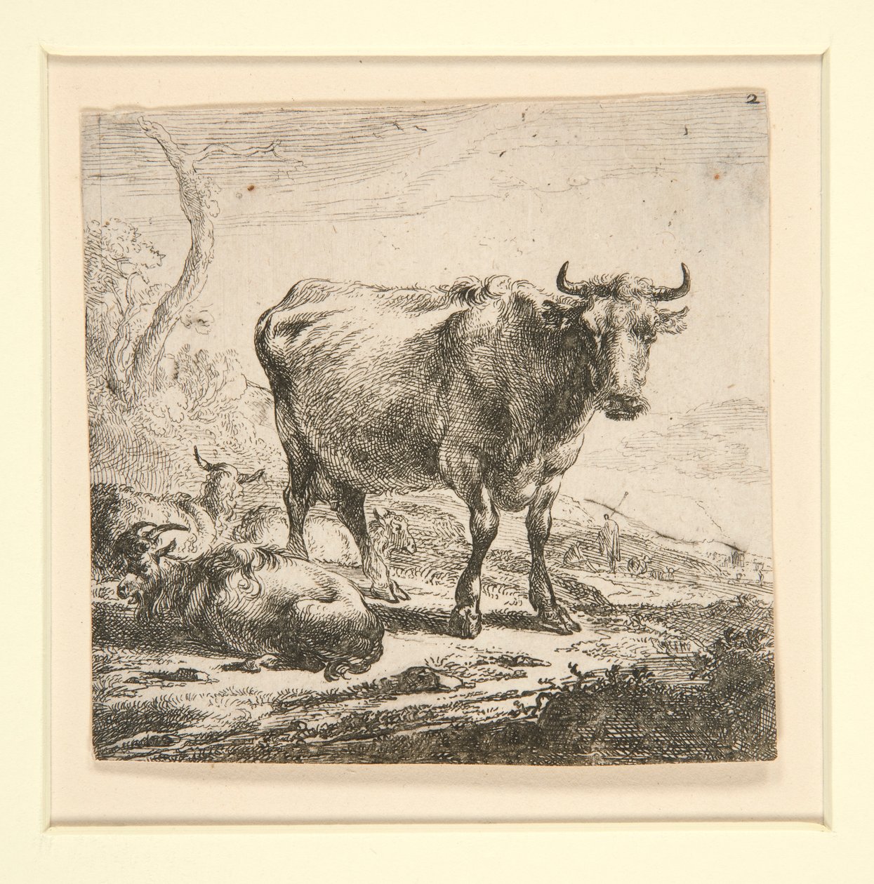 Sæt af køer, med mælkepigen af Nicolaes Berchem