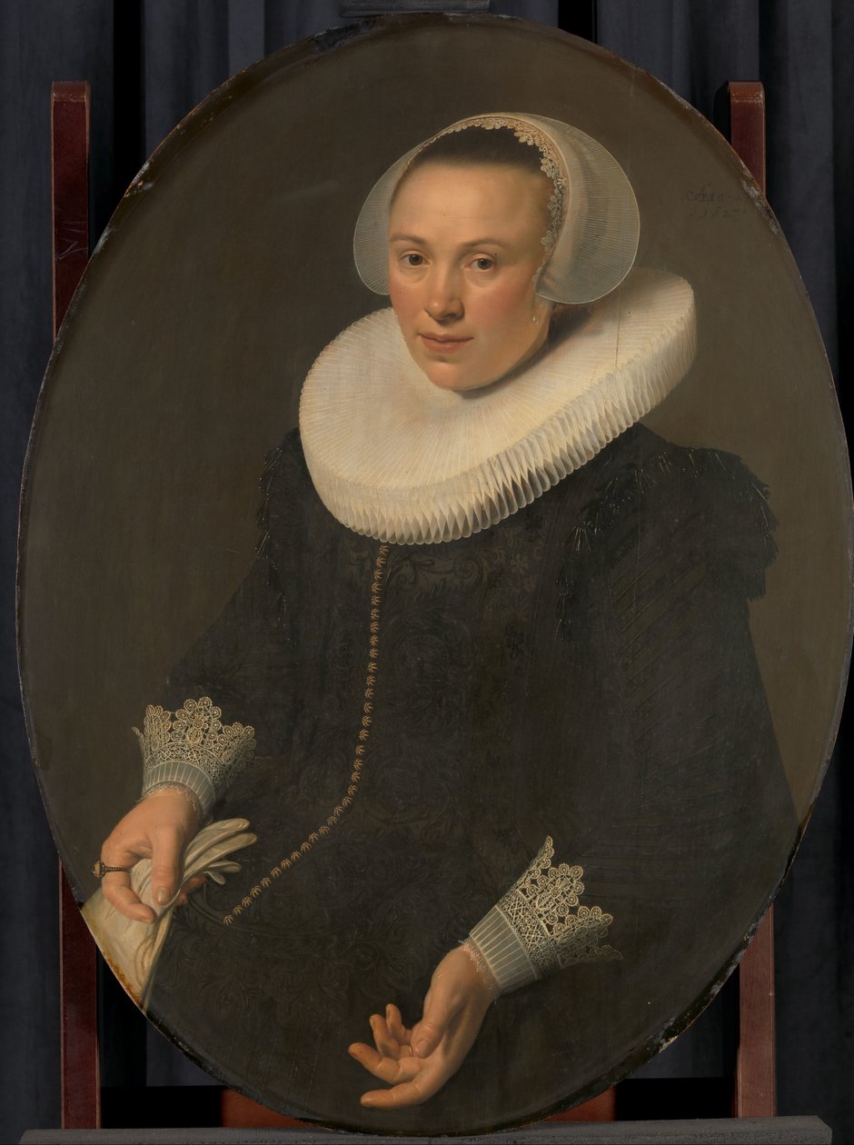 Portræt af Maria Joachimsdr Swartenhont (1598-1631) af Nicolaes Eliasz Pickenoy