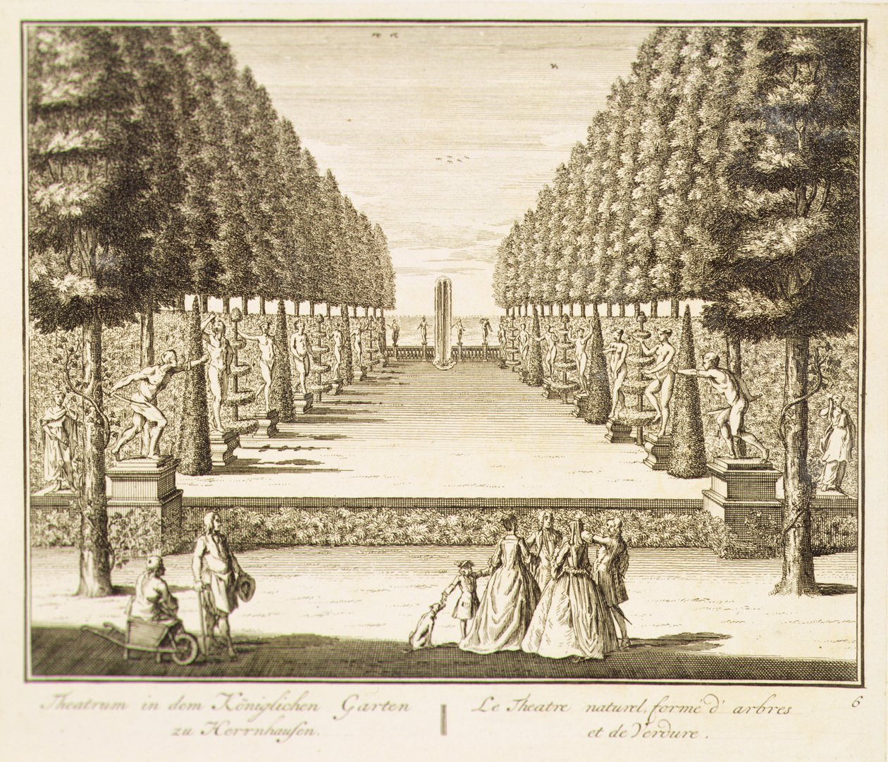 Naturteater af træer og hække (gravering) af Nicolaes Jansz  Visscher