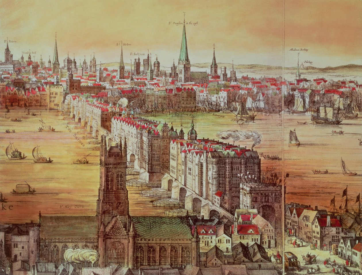 Old London Bridge, detalje fra 