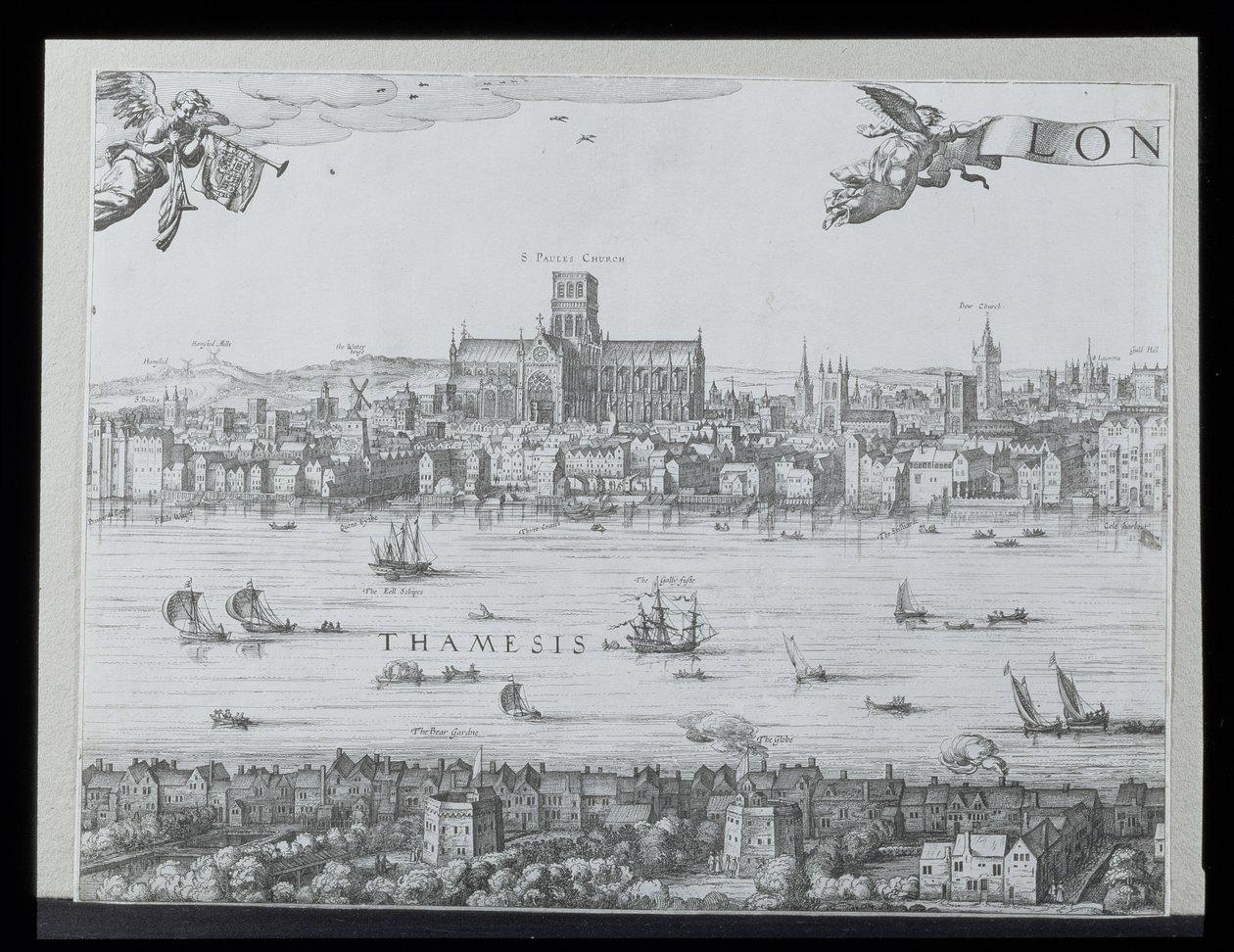 Panorama over London og Themsen, del to, der viser St. Paul