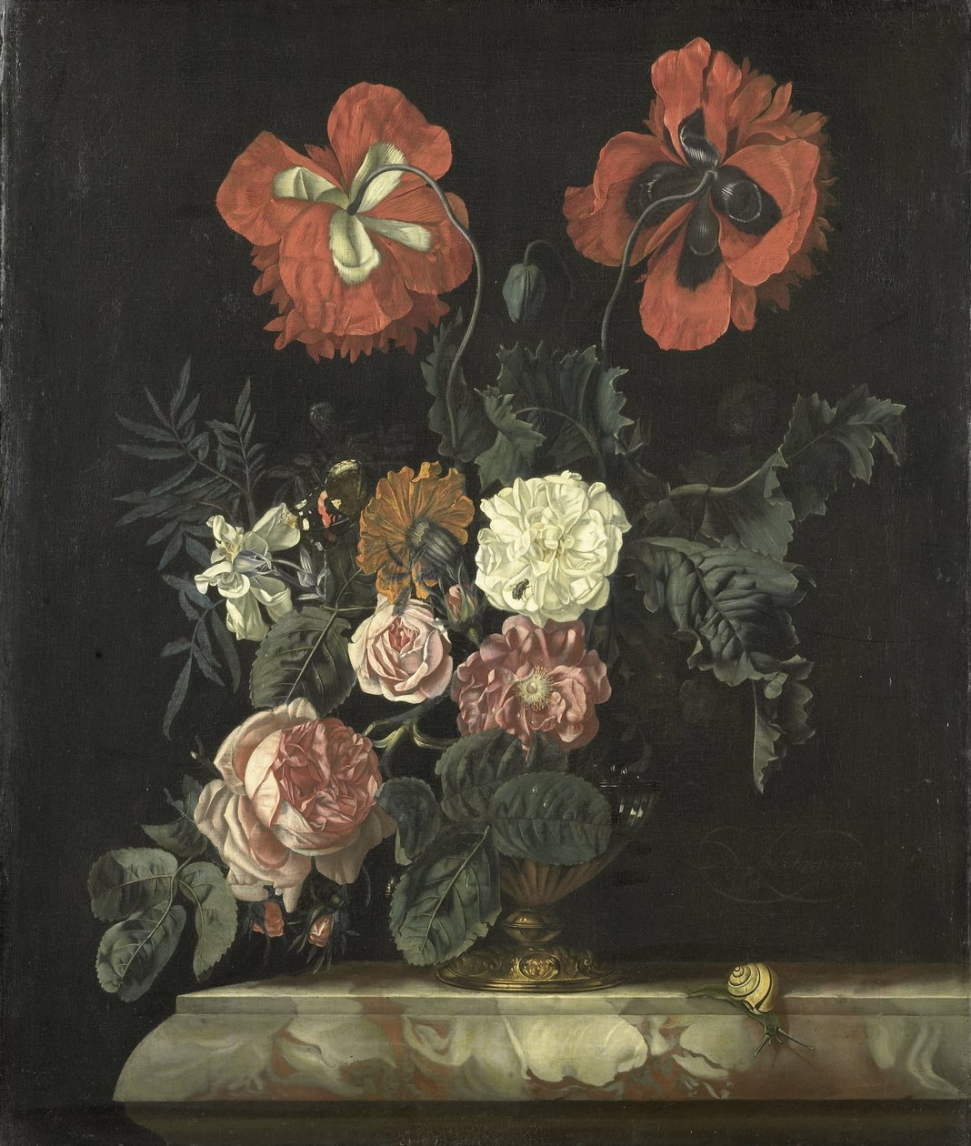 Stilleben med blomster af Nicolaes Lachtropius