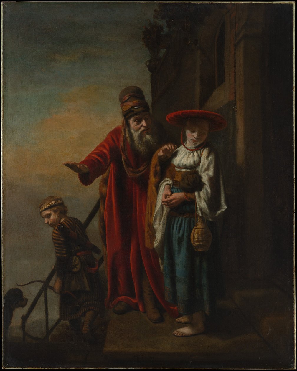 Abraham afviser Hagar og Ismael af Nicolaes Maes