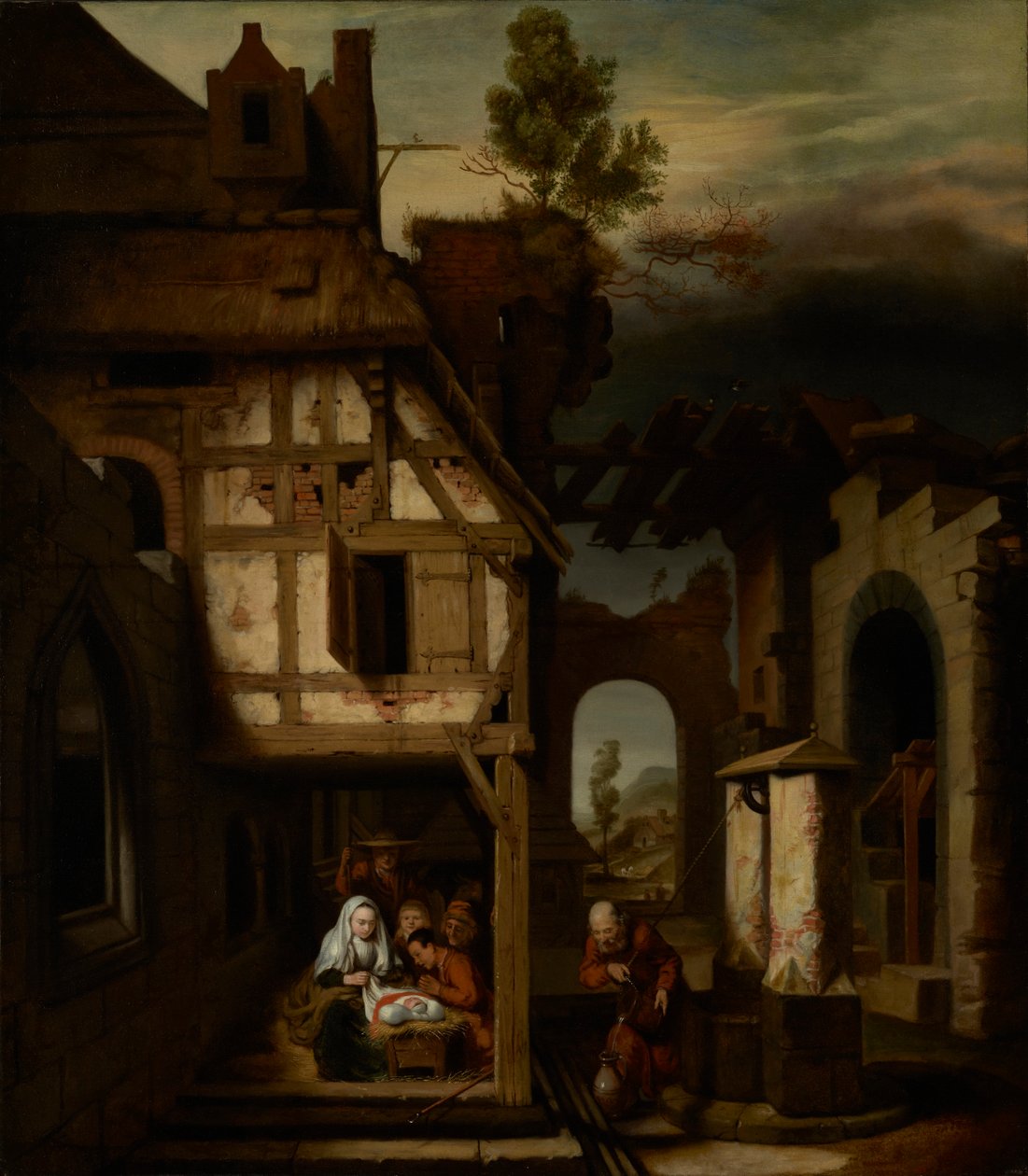 Hyrdernes tilbedelse, c.1660 af Nicolaes Maes
