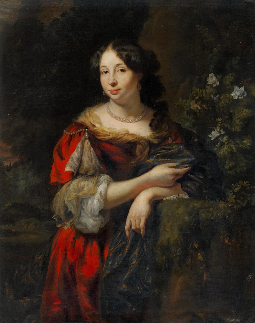 Portræt af en ung dame af Nicolaes Maes