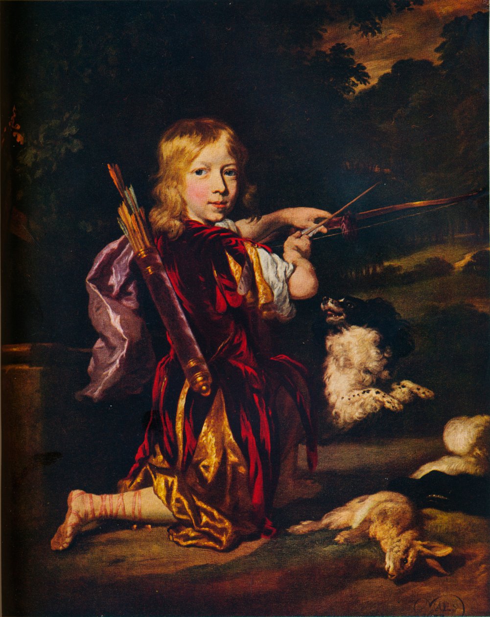 Dreng med buer og pile, c1670 af Nicolaes Maes