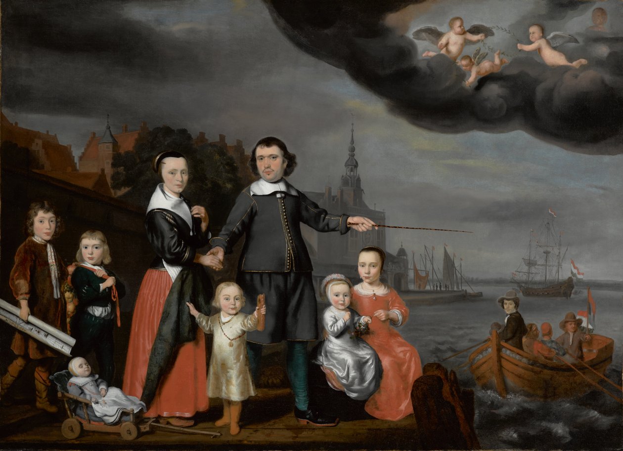 Kaptajn Job Jansse Cuijter og hans familie, 1659 af Nicolaes Maes