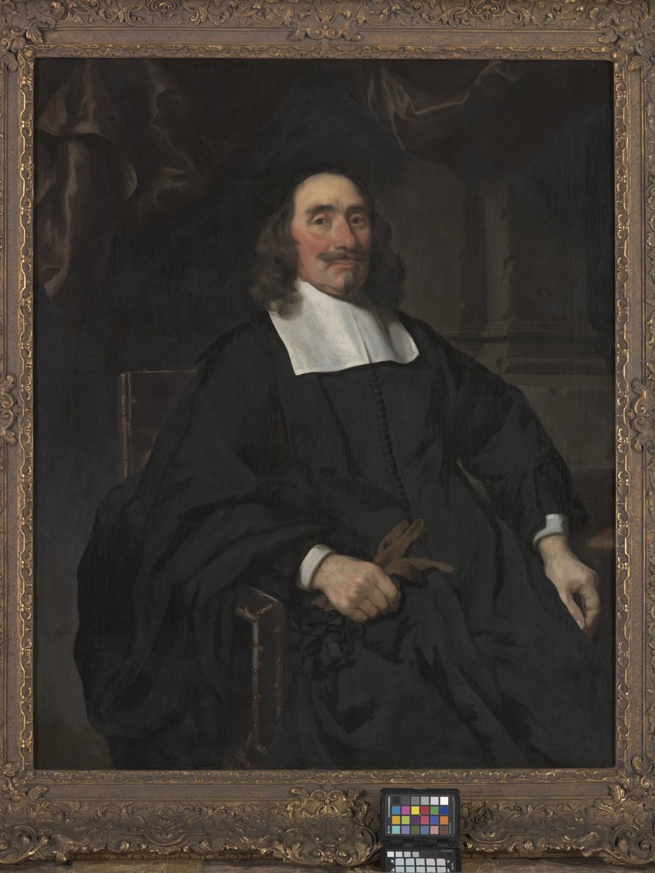 Portræt af en gentleman (olie på lærred) af Nicolaes Maes