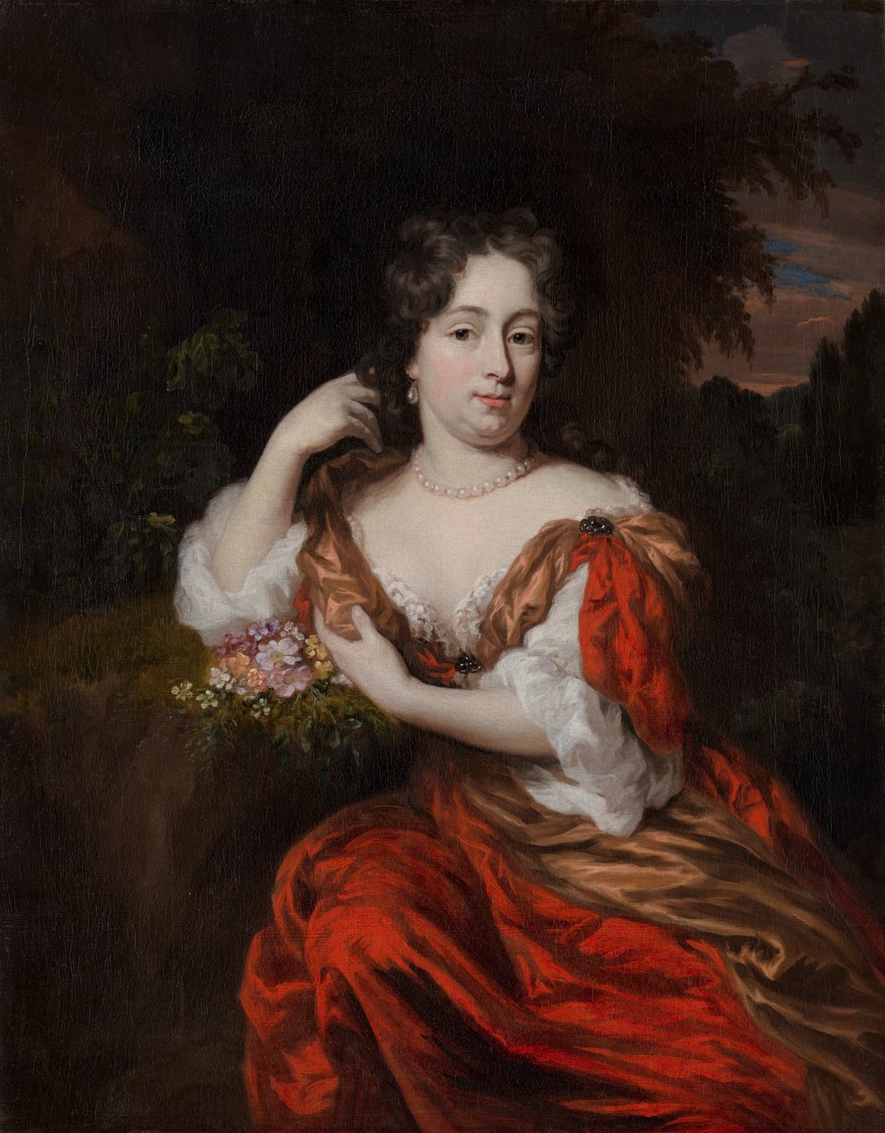 Portræt af Catharina Dierquens af Nicolaes Maes