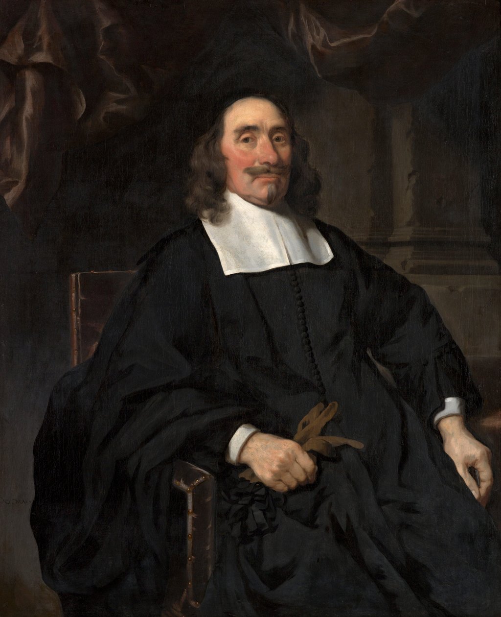 Portræt af en herre af Nicolaes Maes
