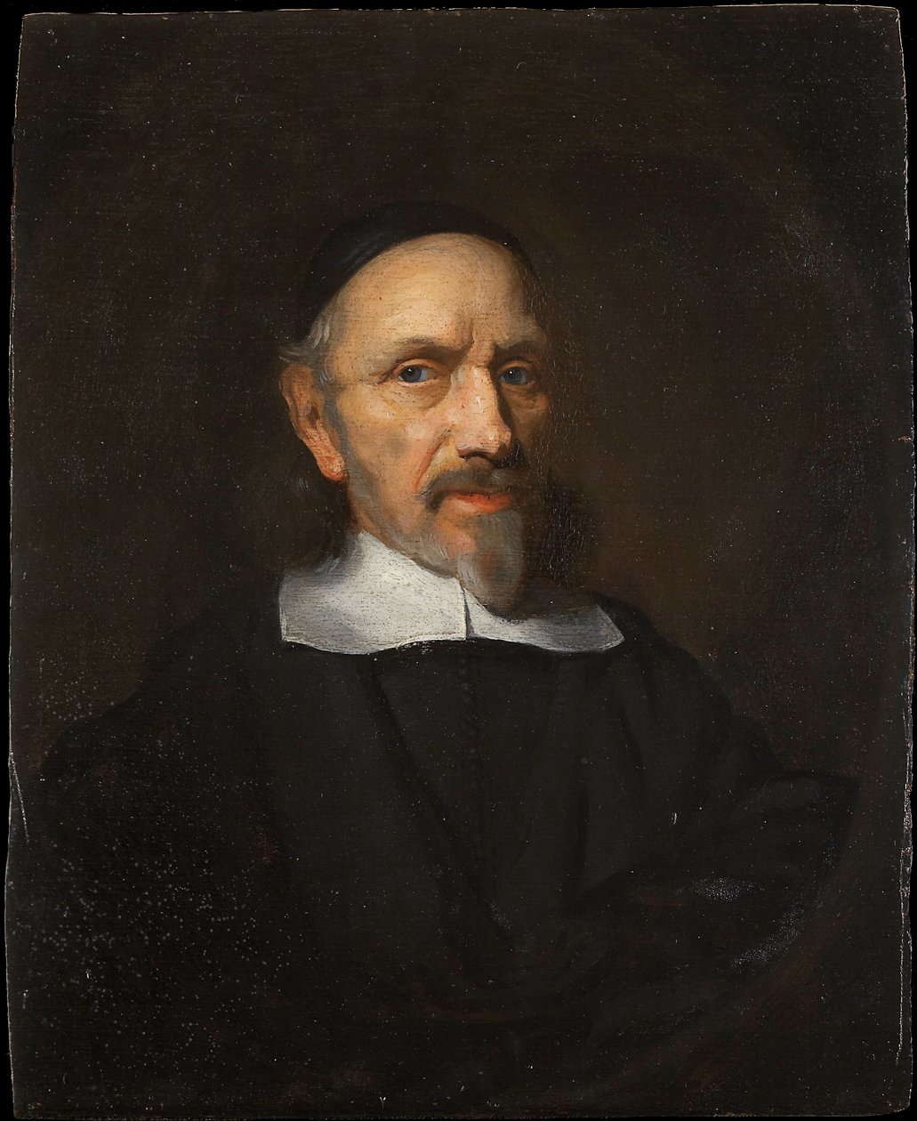 Portræt af en mand klædt i sort af Nicolaes Maes