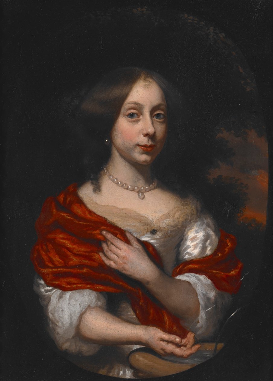 Portræt af en ung dame af Nicolaes Maes