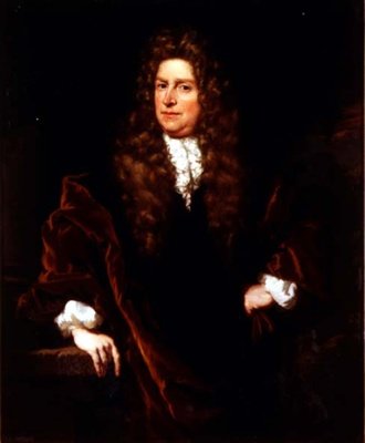 Portræt af en herre i en brun kappe (olie) af Nicolaes Maes