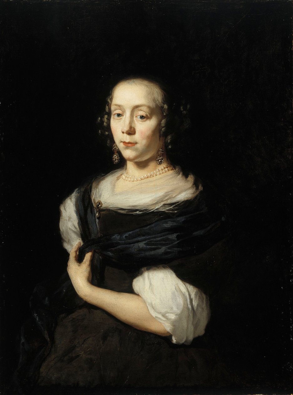 Portræt af en ung dame af Nicolaes Maes